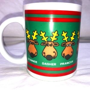 1986 Houston Foods Reindeer Rudolph Coffee Mug Cup